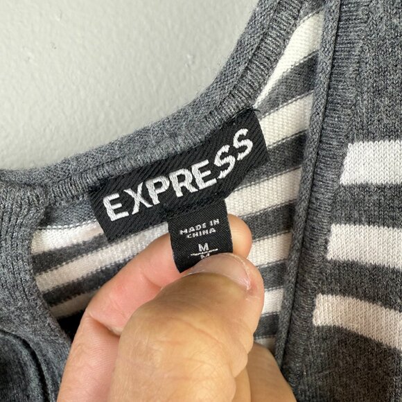 Express Blue and Gray Sweater with Zipper Back Set (2 Tops) - Size - Medium - Picture 5 of 9